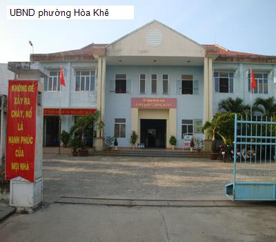 UBND phường Hòa Khê