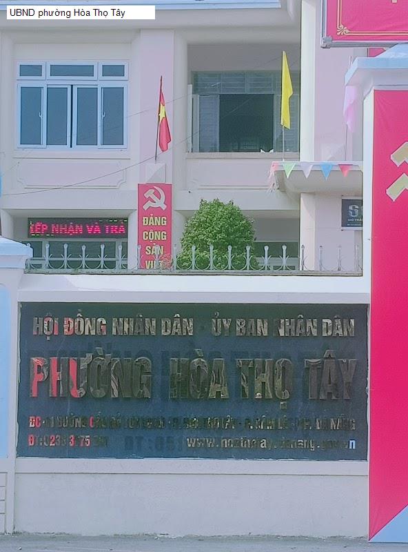 UBND phường Hòa Thọ Tây